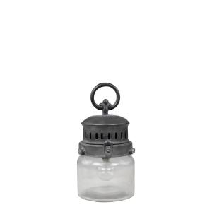 Fransk låve lykt med lyspære og timer – 22 x Ø11 cm - www.frokenfraken.se