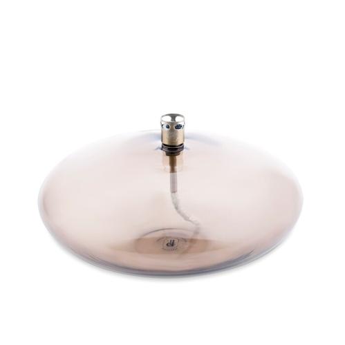 Oljelampe - Glass - Rund Plattform - Champagne - Ø18 cm - www.frokenfraken.se