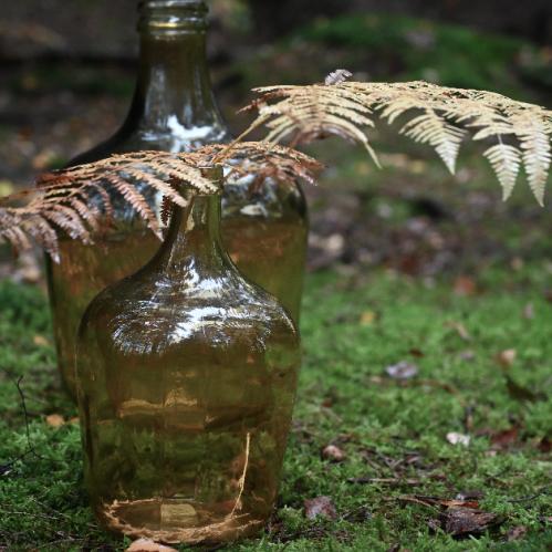 Glasflaska - Damejeanne - Sand - 42 cm - www.frokenfraken.se