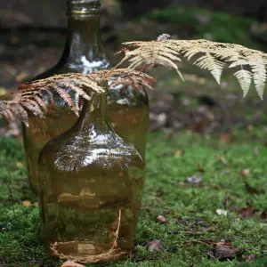 Glasflaska - Damejeanne - Sand - 42 cm - www.frokenfraken.se