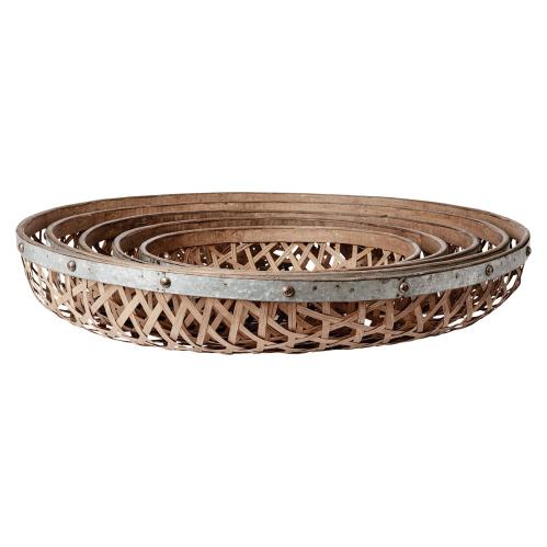 Brickor - set om 5 - Natur - Ø43 x 9 cm - www.frokenfraken.se