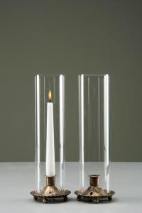Lyslykt - Sylinder - Glass - Gullbrun - 10 x 32 cm - www.frokenfraken.se