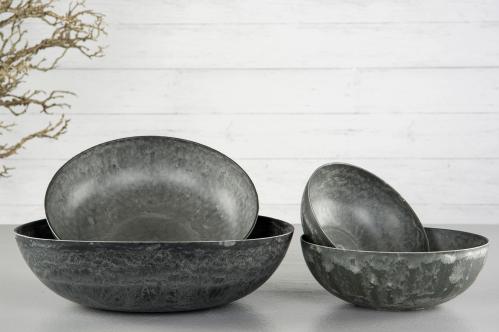 Skål - Betong - Grå - 30 x 7 cm - www.frokenfraken.se
