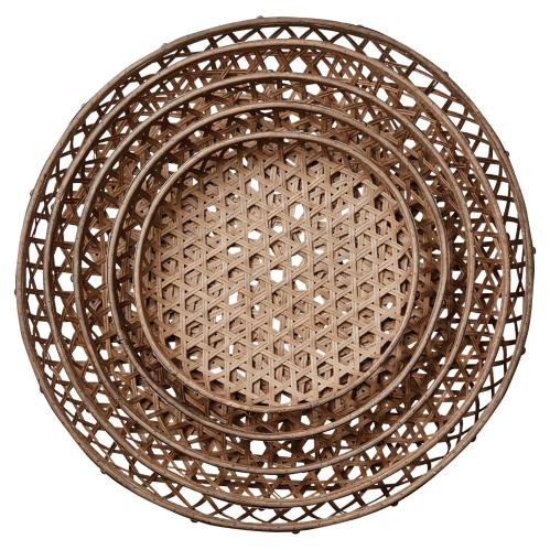 Brickor - set om 5 - Natur - Ø43 x 9 cm - www.frokenfraken.se