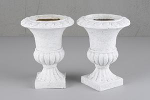 Krukke - Pokal Hvit/grå - 18cm - www.frokenfraken.se