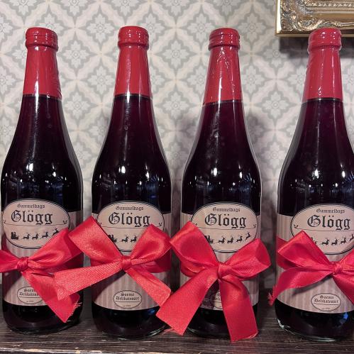 Gammeldags Gløgg - Flaske med sløyfe - 65 cl - www.frokenfraken.se