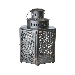 Lykt S - Svart/brun - Ø25 x 33 cm - www.frokenfraken.se