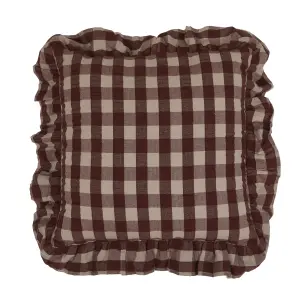 Kuddfodral - LISA - VINRØD - 48x48 cm - www.frokenfraken.se