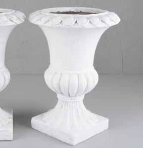Krukke - Pokal Hvit/grå - 30cm - www.frokenfraken.se