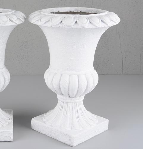 Krukke - Pokal Hvit/grå - 30cm - www.frokenfraken.se