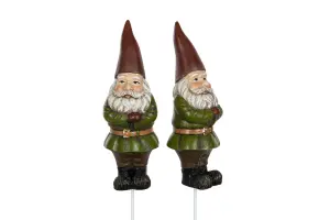 Tomte På Stick - 1 stk - 8 cm - www.frokenfraken.se