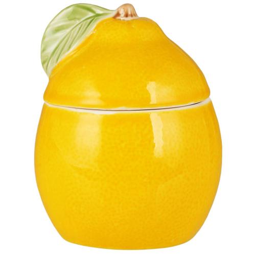 Burk med lokk - Sitron - 11 x 8,5 cm - www.frokenfraken.se