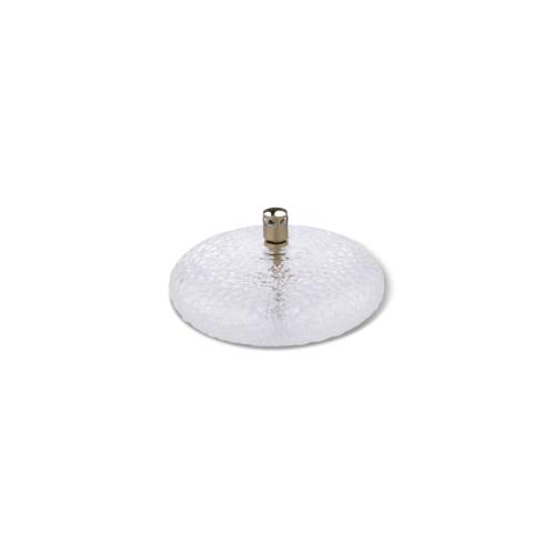Oljelampe - Hamret Glass - Rund Plate - Messing - Ø14 cm - www.frokenfraken.se
