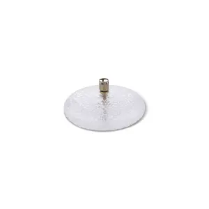 Oljelampe - Hamret Glass - Rund Plate - Messing - Ø14 cm - www.frokenfraken.se