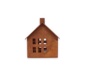 Lyslykt - Hus - Rust - 11 x 15 cm - www.frokenfraken.se