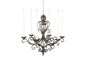 Ljuskrona - Kronljus - Antik messing - 61,5 x 57 cm - www.frokenfraken.se