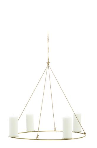 Lyskrone for blokklys - Messing - 62 cm - www.frokenfraken.se