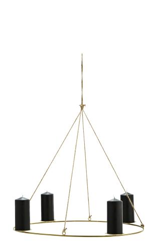 Lyskrone for blokklys - Messing - 62 cm - www.frokenfraken.se