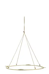 Lyskrone for blokklys - Messing - 62 cm - www.frokenfraken.se