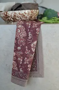 Køkshandduk - SONIA - VINRØD - 50x70 cm - www.frokenfraken.se