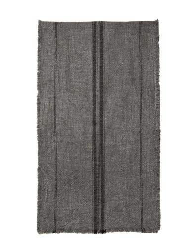 Duk - Løper med Frynser - Mørkegrå/Svart - 40 x 140 cm - www.frokenfraken.se