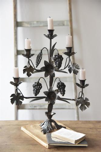 Lysstake - Kirke lysestake - Mørk metall - 45 cm - www.frokenfraken.se