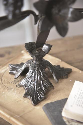 Lysstake - Kirke lysestake - Mørk metall - 45 cm - www.frokenfraken.se