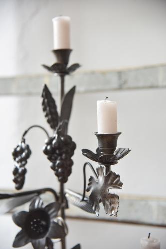 Lysstake - Kirke lysestake - Mørkt metall - 83 cm - www.frokenfraken.se