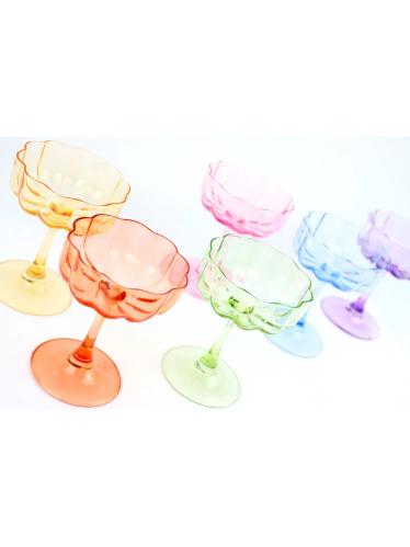 Cocktailglass/Vinglass – 6 farger – Ø10 x 13 cm - www.frokenfraken.se