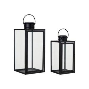 Lyslykter - 2 stk - Matt svart XL - 40 & 30 cm - www.frokenfraken.se