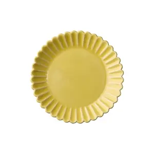 Tallerken - Hulda - Gul - Ø19 cm - www.frokenfraken.se