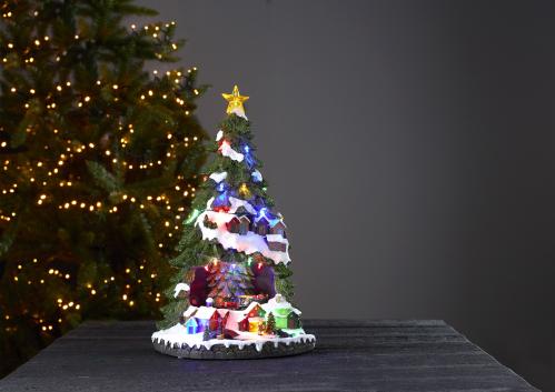 Dekorasjonslandsby - Tog som kjører rundt juletre - 45 cm - www.frokenfraken.se