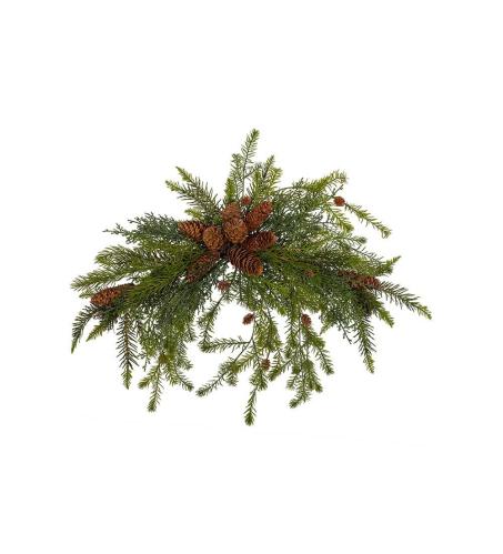 Dekorasjon med kongler - Grønn - 60 cm - www.frokenfraken.se