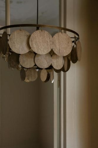 Taklampe – Lennon – Beige – Ø50 x 30 cm - www.frokenfraken.se
