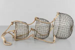 Hengende kurver i tau - Antikk messing - www.frokenfraken.se