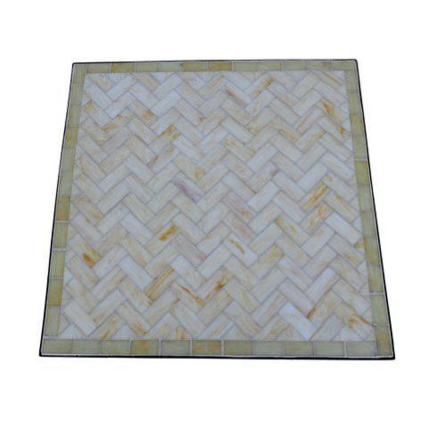 Trädgårdsbord - Off-White Mosaik - Järn - 60 x 60 x 72 cm - www.frokenfraken.se