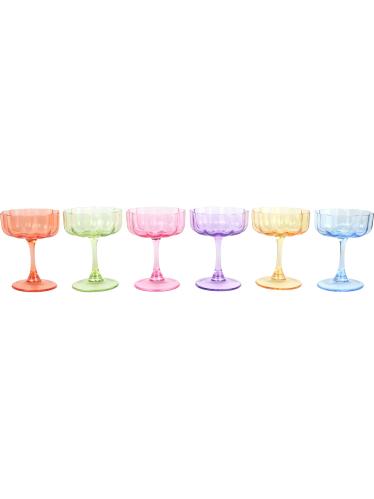 Cocktailglass/Vinglass – 6 farger – Ø10 x 13 cm - www.frokenfraken.se