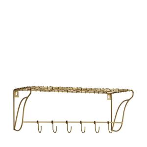 Hatthylle med kroker - Gull - 50 x 20 x 18 cm - www.frokenfraken.se