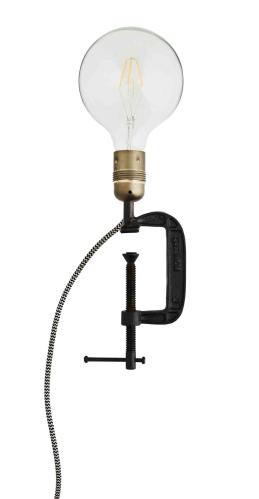 Bordslampe - Med skrustikke - Svart metall - 27 x 7,5 x 4 cm - www.frokenfraken.se