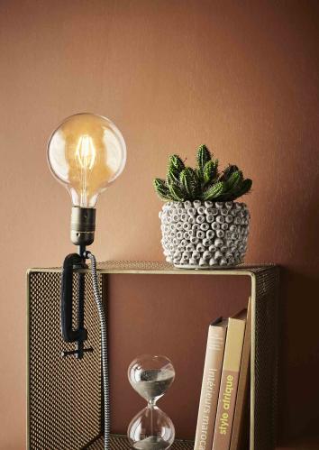 Bordslampe - Med skrustikke - Svart metall - 27 x 7,5 x 4 cm - www.frokenfraken.se