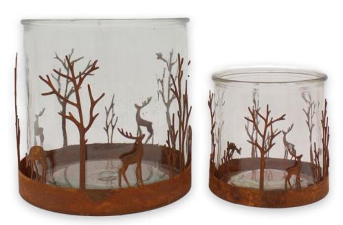 Ljuslykta - Skogen - Stor - Rost - Ø15 x 15 cm - www.frokenfraken.se