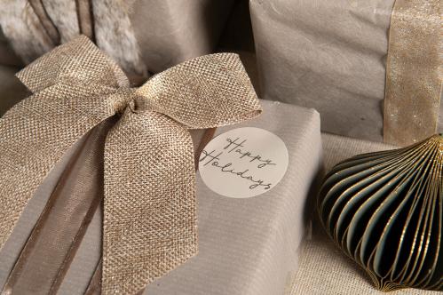 Heng – Sløyfe – Metalino – Gull – 1 stk – 10 x 12 cm - www.frokenfraken.se