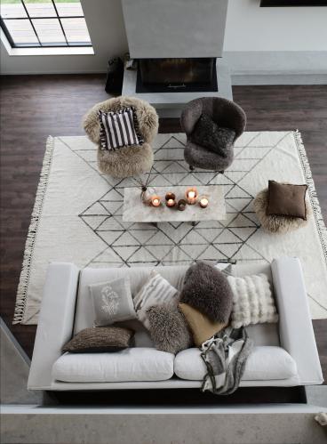 Kuddfodral - CURLY - BRUN - 48 x 48 CM - www.frokenfraken.se