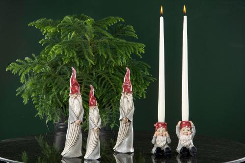 Lysstake - 1. - Tomte Grå - 12 cm - www.frokenfraken.se