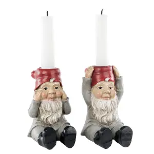 Lysstake - 1. - Tomte Grå - 12 cm - www.frokenfraken.se