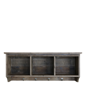 Vegghylle - 3 Skap - 4 Kroker - 36 x 91 x 22 cm - www.frokenfraken.se