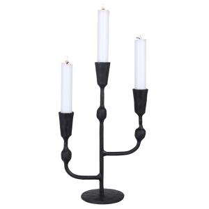Lysstake Frank 3-armet - Svart - B18 x H27 cm - www.frokenfraken.se