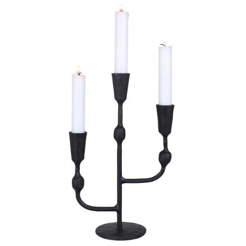 Lysstake Frank 3-armet - Svart - B18 x H27 cm - www.frokenfraken.se
