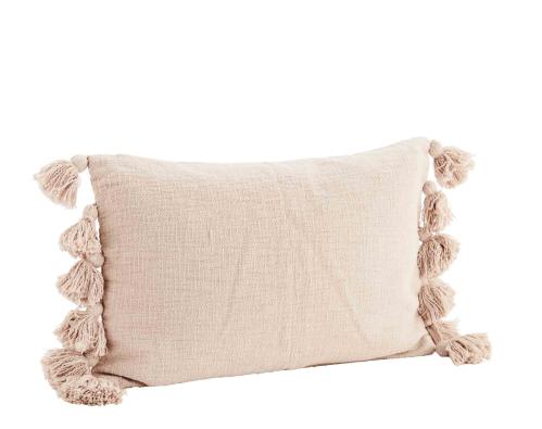 Kuddfodral - Boho med dusk - Pudder - 40 x 60 cm - www.frokenfraken.se