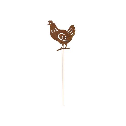 Tupp & Höna på pinne - Rust - 25 cm - 1 stk - www.frokenfraken.se